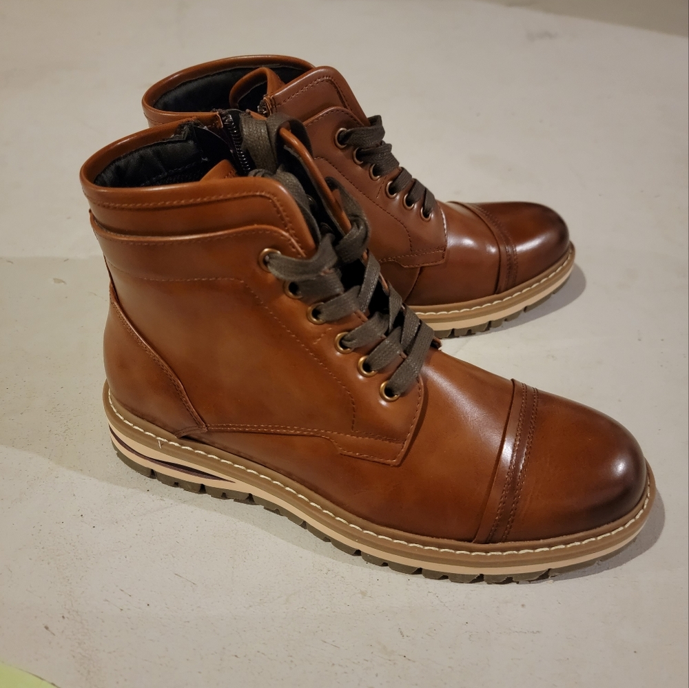 NWT Brown Alfani Travis Ankle Boots - Men's Size 7.5, Women's Size 9